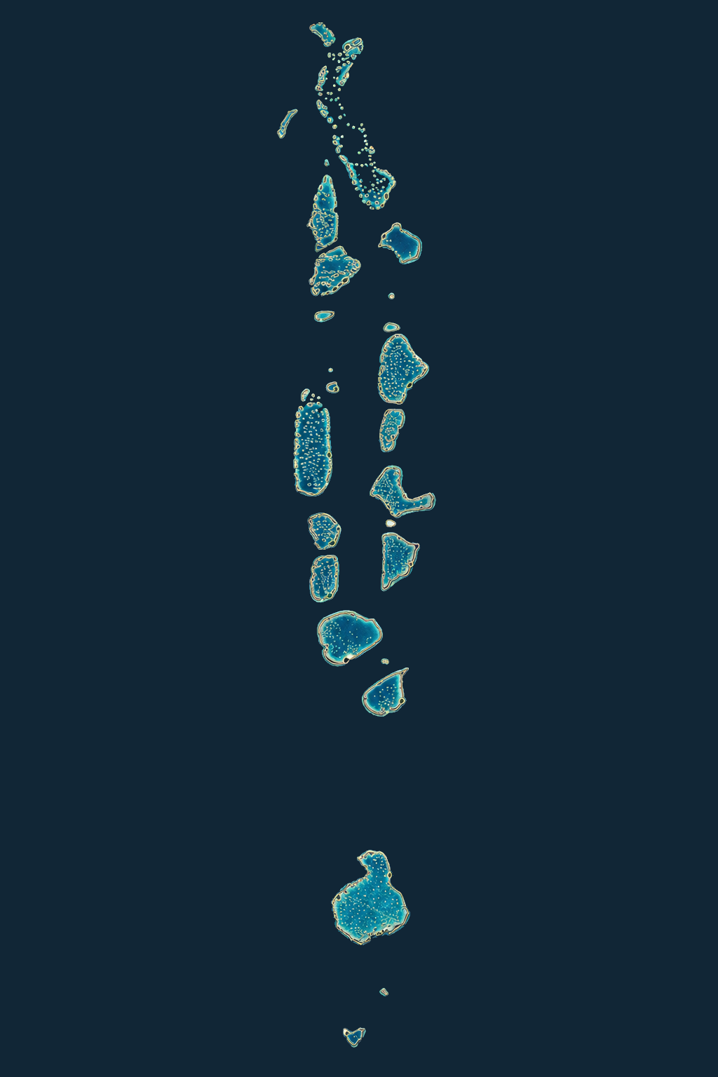 Map of the Maldives atolls
